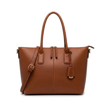 moventira Women's Leather Tote Bag Classic Shoulder Handbag for Work & Travel